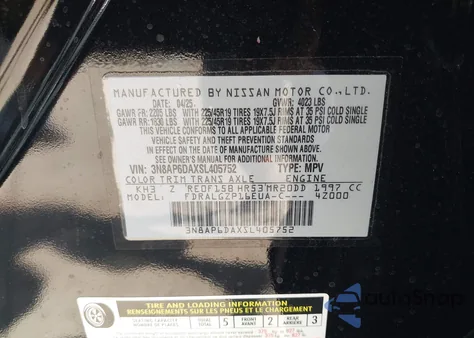 2025 Nissan Kicks Sr Fwd from USA, damaged, VIN 3N8AP6DAXSL405752
